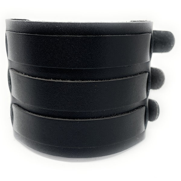 Wide Leather Cuff, Belt Buckle Bracelet, Genuine Leather, Bohemian Everyday Jewelry, Extra Large Leather Bracelet