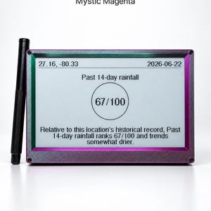 Weather100 Max 7.5インチEインクディスプレイ、100年間の気候履歴、スマートホームデコレーション