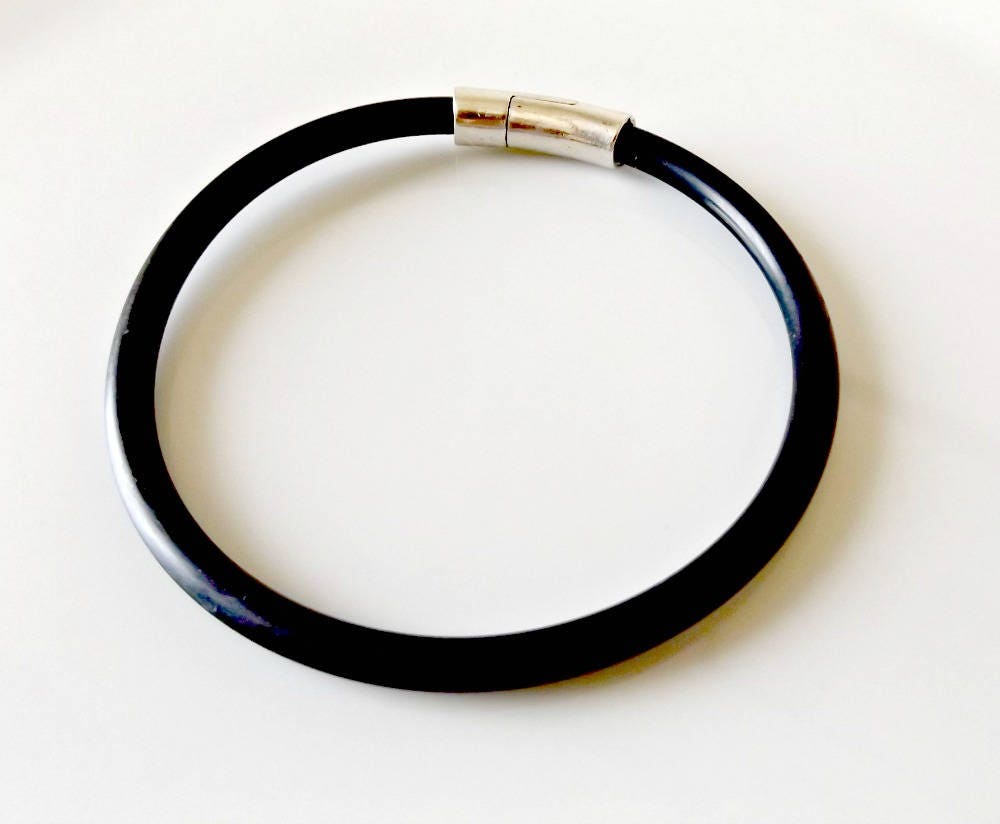 Rubber bracelet rubber jewelry rubber bracelets black Etsy