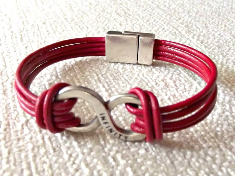 silver bracelets K1811 Mens bracelets leather bracelet infinity bracelet infinity bracelet leather infinity leather bracelet