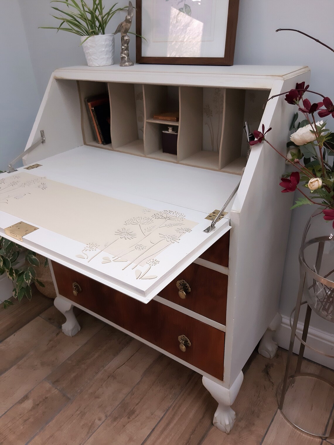 Vintage Bureau Writing Desk Work from Home Office Upcycled & Etsy