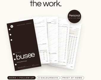 Personal Printable Work Planner Inserts, Meetings, Projects and Follow-Ups | BUSEE The Work