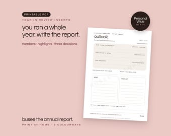 個人向け年間レビュー（印刷用PDF）｜BUSEE 年次報告書
