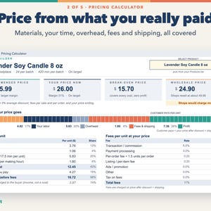 Small Business Spreadsheet Bundle for Product Sellers: Inventory, Pricing, Bookkeeping, Invoices, Cash Flow image 5