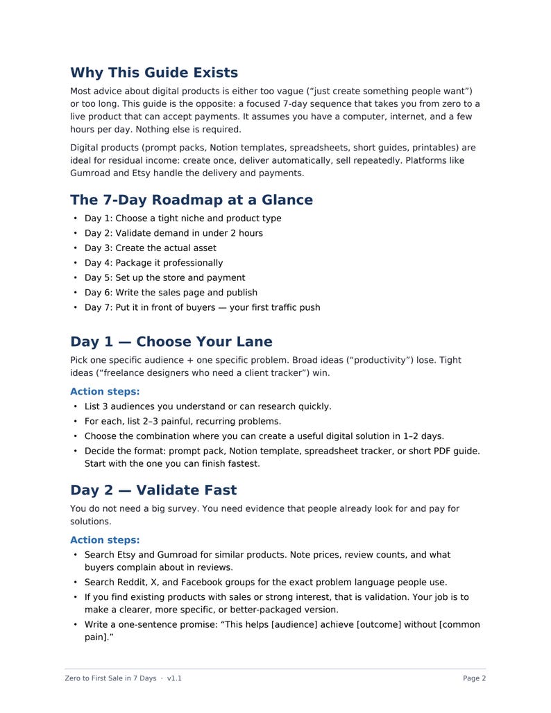 7-Day Digital Product Launch Guide and Checklist PDF image 2