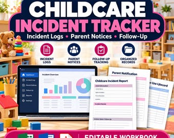 Ohio Childcare Incident Tracker | Parent Notification and DCY 01299 Record Log Excel
