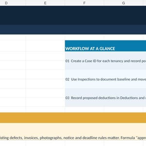 California Rental Move Out Inspection & Deposit Tracker | Photo Evidence Log | Security Deposit Excel Worksheet + Forms image 2