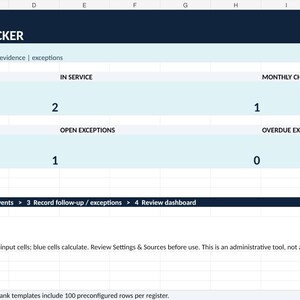 Fire Extinguisher Monthly Inspection Tracker Excel | Multi Site Inspection and Service Log image 2