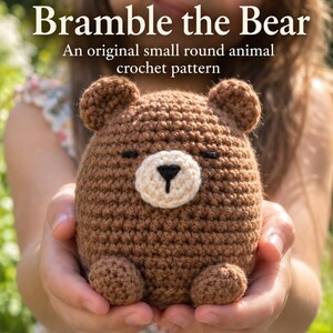 Bramble the Bear Crochet Pattern PDF | Bear Amigurumi | Easy Bulky Yarn Animal | US Terms