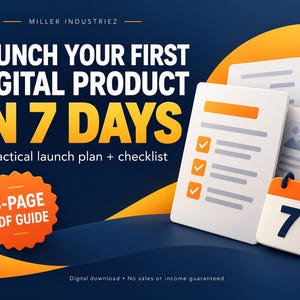 7-Day Digital Product Launch Guide PDF | Beginner Roadmap & Launch Checklist
