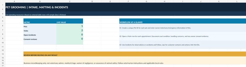 Pet Grooming Intake and Incident Tracker | Dog Salon Matting Consent Records | Editable Excel Client Log and Printable Forms image 2