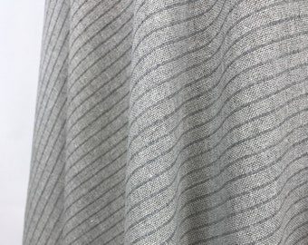 Fair Trade Handwoven Recycled Yarn Fabric, Grey Stripe, Gray, Sustainable Handmade, Zero Carbon, Eco friendly, Textile, 1 unit = 1/2yd