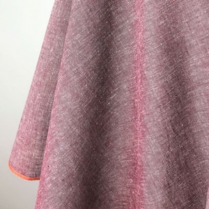 Sustainable Handwoven Cotton Sewing Fabric, Red, Multi-colour Flecks, Iridescent, Boho Style, Dress, Ethical, Planet Friendly 1 unit = 1/2yd