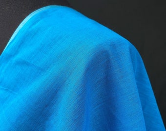 Fair Trade Handwoven Cotton Sewing Fabric, Turquoise, Azul, Lapiz, sustainable, eco-friendly, plant fiber, Planet Friendly 1 unit = 1/2yd