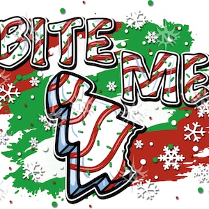 Christmas Tree Snack Sublimation Png, Bite me, merry Christmas, PNG Snack Cake, and PNG Sub File , Christmas 2023, Trendy Design, Sub Design