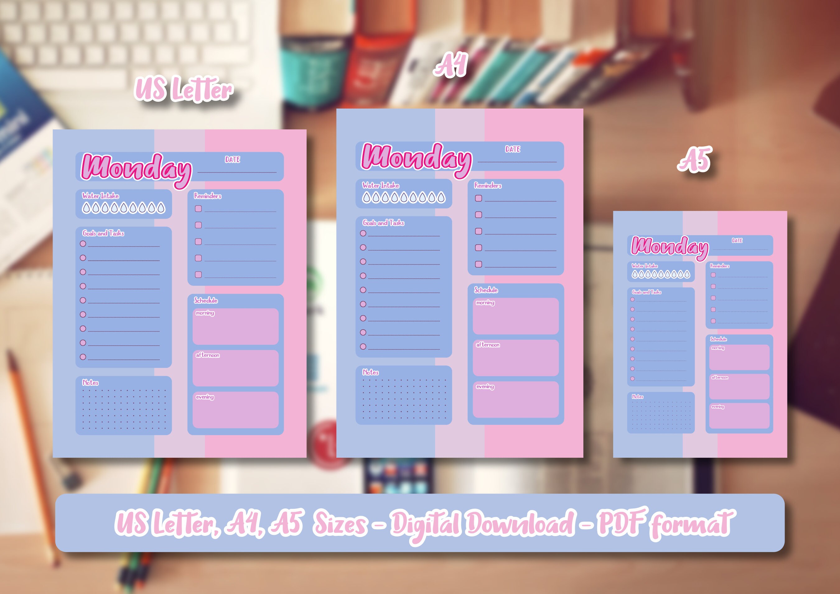 Bisexual Flag Printable Daily Pride Planner Pdfs - Etsy