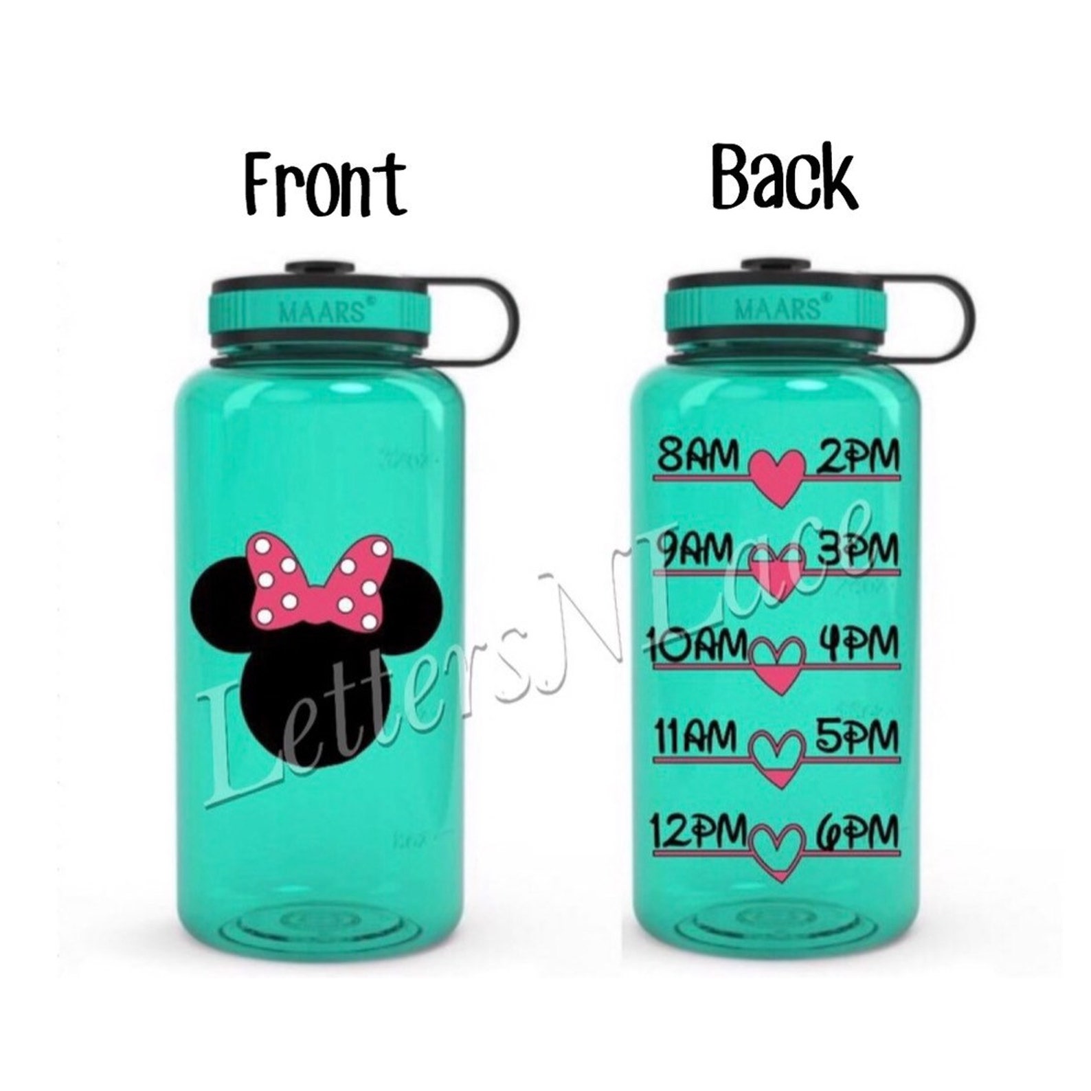 Minnie Mouse Themed Water Tracker Bottlewater Tracking Etsy