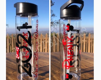 Official Disney Mickey Mouse Metal Water Bottle With Gold Mickey Head Lid from F Official Disney Mickey Mouse Metal Water Bottle With Gold Mickey Head Lid from F