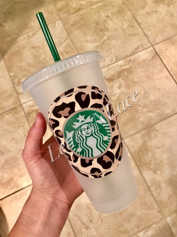 pic Cheetah Print Cup Ideas cheetah starbucks cupstarbucks reusable cupleopard print etsy