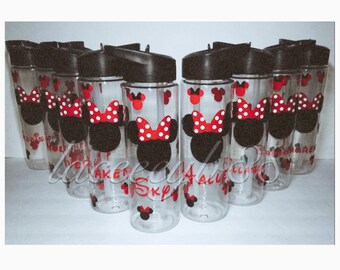 Minnie/Mickey Mouse Water Bottle, Minnie Mouse Tumbler, Minnie Mouse Mickey Bottle, Minnie Mouse Water Bottle, Mickey Mouse Water Bottle
