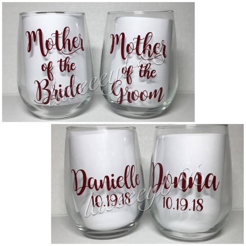 Mother Of The Bride Wine Glassmother Groom