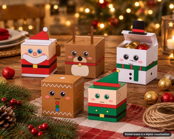 Christmas Treat Boxes Printable