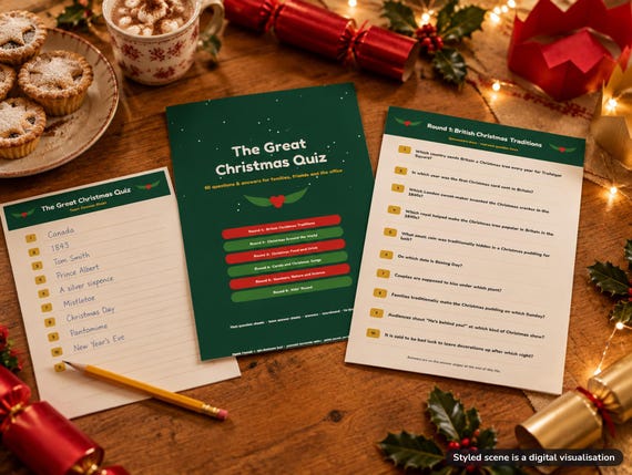 UK Christmas Quiz Printable