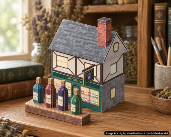 Potion Shop Paper Model Kit