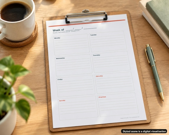 Weekly Planner Printable UK