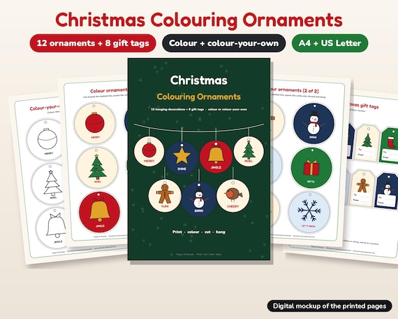 Christmas Coloring Ornaments Printable