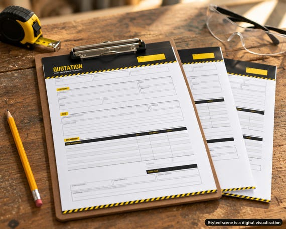 Builder Invoice and Quote Template UK