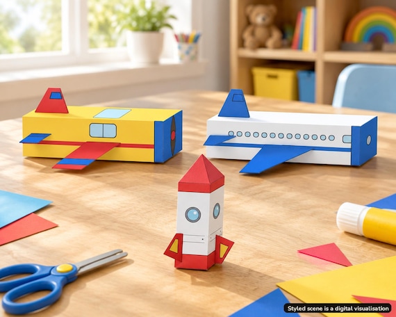 Paper Rocket Craft Printable