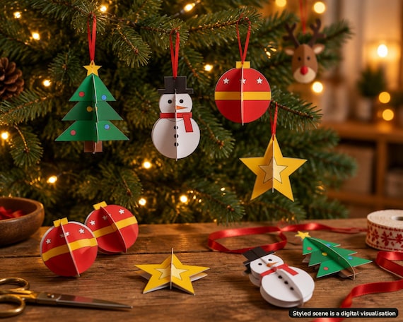 Christmas Paper Ornaments Printable