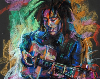 Bob Marley  (Live Art Series) - 18" x 27"
