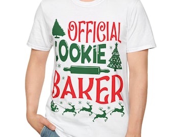 T-shirt souple unisexe de Noël, chemise des fêtes, vêtements d'hiver de Noël, t-shirt de Noël festif, tenue de fête de Noël