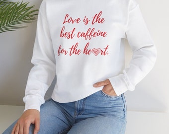 Valentines Day Sweatshirt Unisex Heavy Blend™ Crewneck Sweatshirt, Red Hearts, Valentine Gift, Women Valentine Sweatshirt