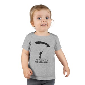 Paratrooper Toddler T-shirt, Airborne Shirt for Kids, Military Dad Tee, Army Brat Gift