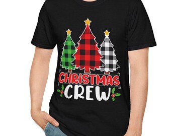 T-shirt souple unisexe de Noël, chemise des fêtes, vêtements d'hiver de Noël, t-shirt de Noël festif, équipe de Noël