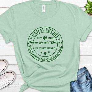 Farm Fresh Clover St. Patrick&#39;s Unisex Crewneck shirt, St. Patrick&#39;s Day, Irish shirt, Green shirt, St Paddy&#39;s Day shirt
