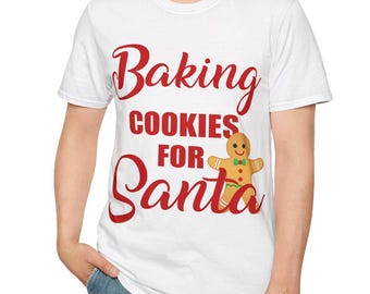 T-shirt souple unisexe de Noël, chemise des fêtes, vêtements d'hiver de Noël, t-shirt de Noël festif, tenue de fête de Noël