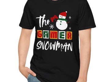 T-shirt souple unisexe de Noël, chemise des fêtes, vêtements d'hiver de Noël, t-shirt de Noël festif, tenue de fête de Noël