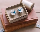 Wooden Pheasant Cuff Links