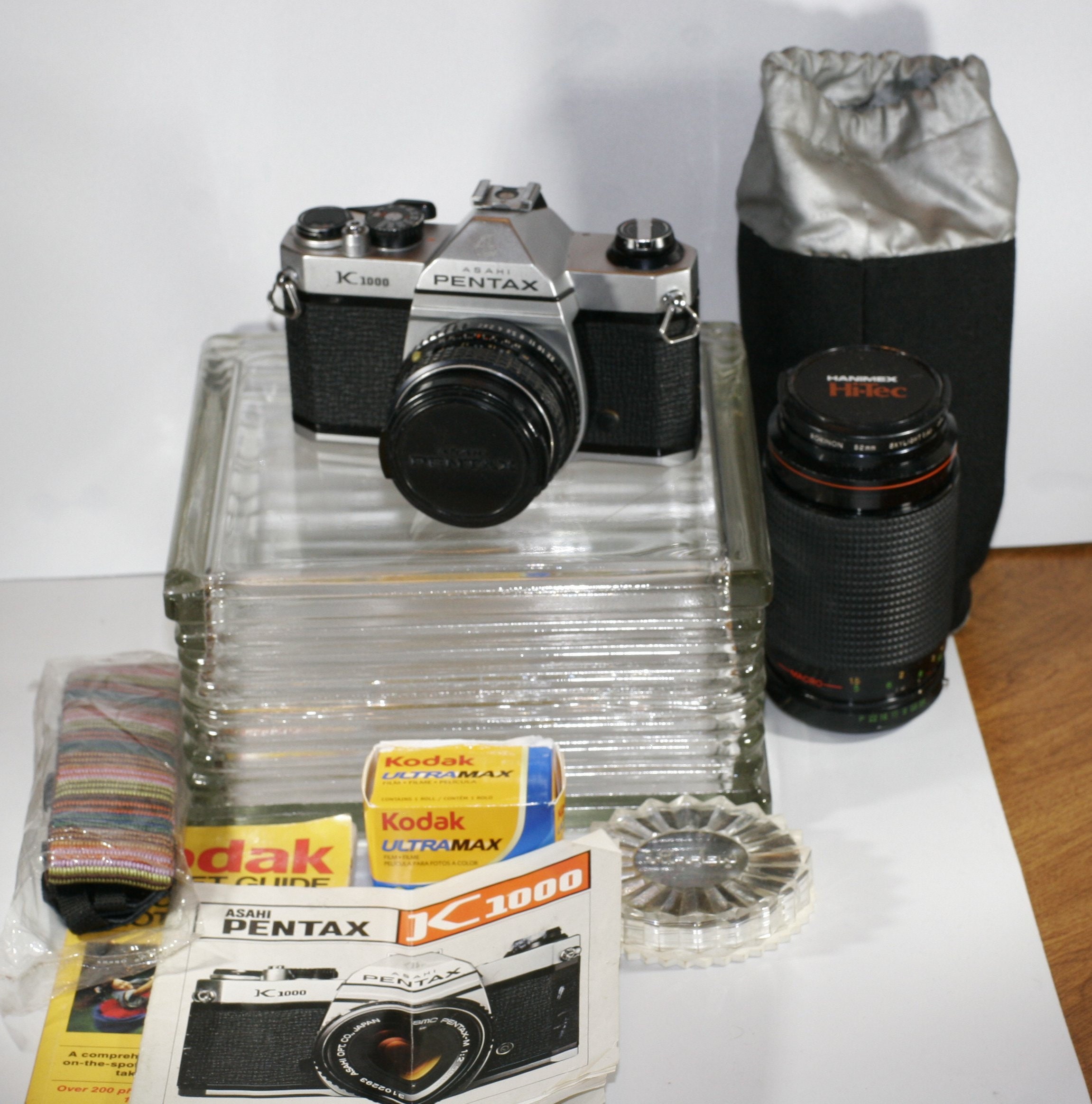 Asahi Pentax K1000 Camera and Lenses Beautiful Etsy