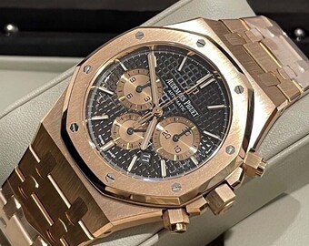 AUDEMARS PIGUET Royal Oak Chocolate Dial Orologio da uomo in oro rosa 18 carati Articolo n. 26331OR.OO.1220OR.02