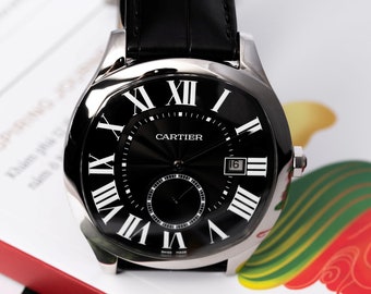 CARTIER Drive de Cartier Automatik-Herrenuhr mit grauem Zifferblatt, Artikel-Nr. WSNM0009-GEBRAUCHT