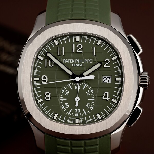 PATEK PHILIPPE Aquanaut Chronograph Automatic Green Dial Men's Watch Item No. 5968G-010