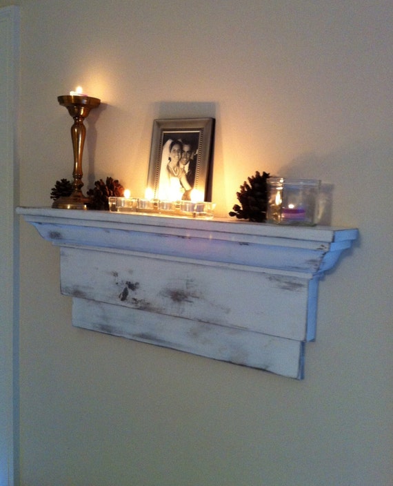 Shabby Chic Shelf Distressed Shelf This Is Not Pottery Barn Etsy