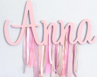 Painted Baby Nursery Name Sign - Wooden Name Sign-  Word Cutout - Nursery Wall Hanging - Word Wall Hanging - Wooden Word  Name Wall Hanging