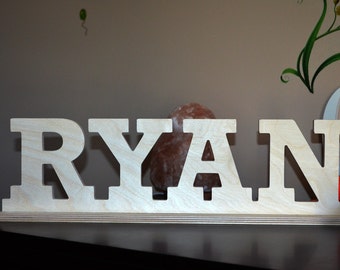 Wooden Name Sign - Wood Word Sign - Custom Word Sign - Free Standing Letter Sign - Wall Letter Sign - Wooden Letter for Nursery
