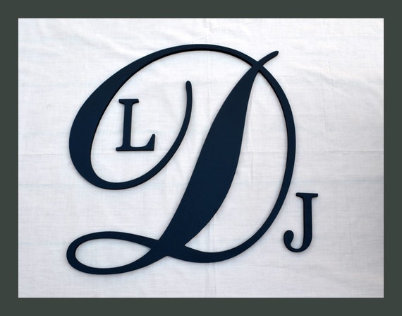 nursery initials wall art